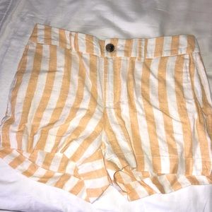 cute yellow and white shorts